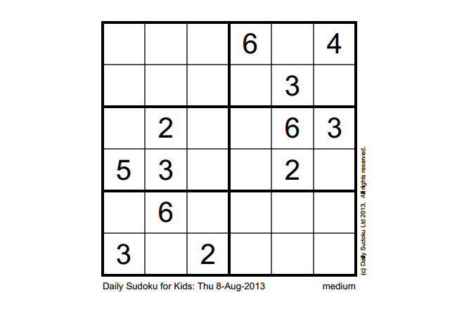 Sudoku Fácil Para Imprimir  Sudoku para imprimir, Números para